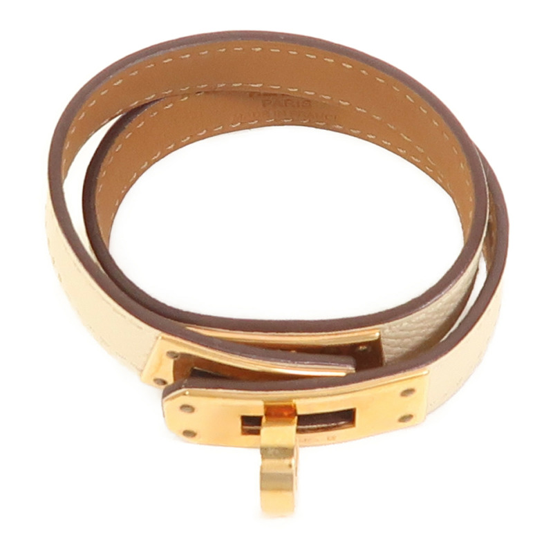 HERMES Epsom皮革Kelly Double Tour T1手鐲Nata-3