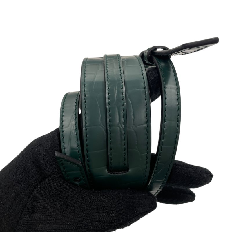 BALENCIAGA NEO CITY 迷你機車包 壓紋牛皮 墨綠色 槍色釦-13