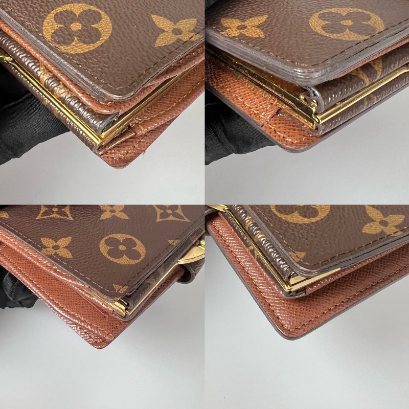 LV M61674  老花扣式中夾-9