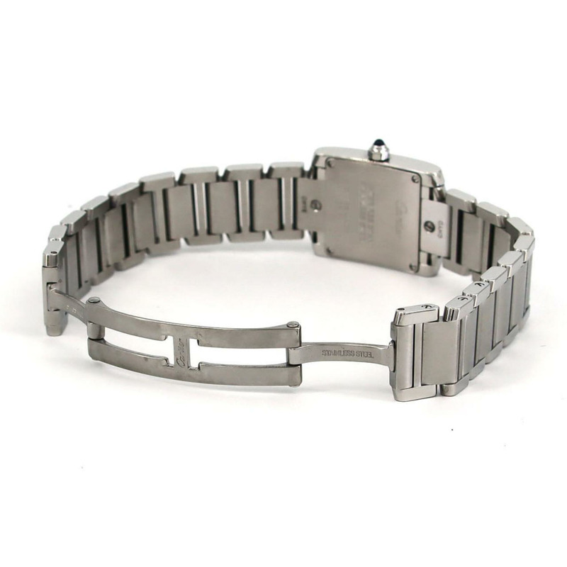 卡地亞 Tank Française SM D W4TA0008 不鏽鋼石英錶-6