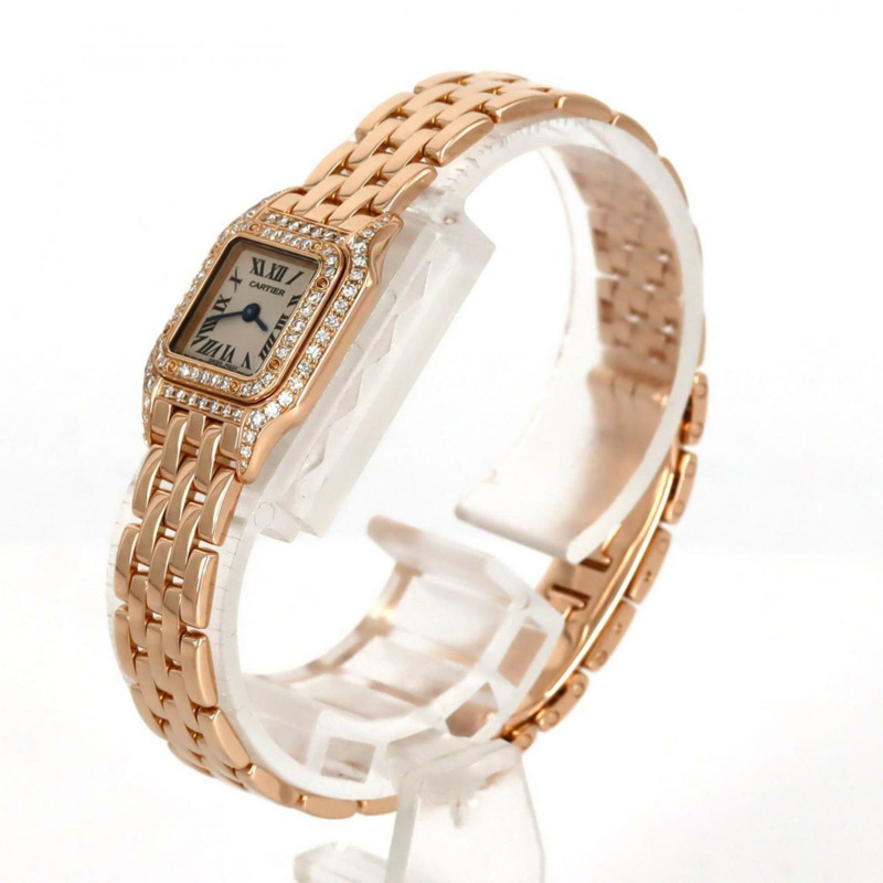 卡地亞迷你獵豹系列PG 2D WF3260F1 PG/RG石英腕錶-1