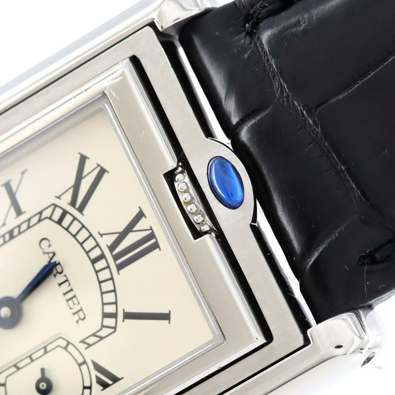 卡地亞 Tank Basculante LM W1016055 不鏽鋼石英錶-2