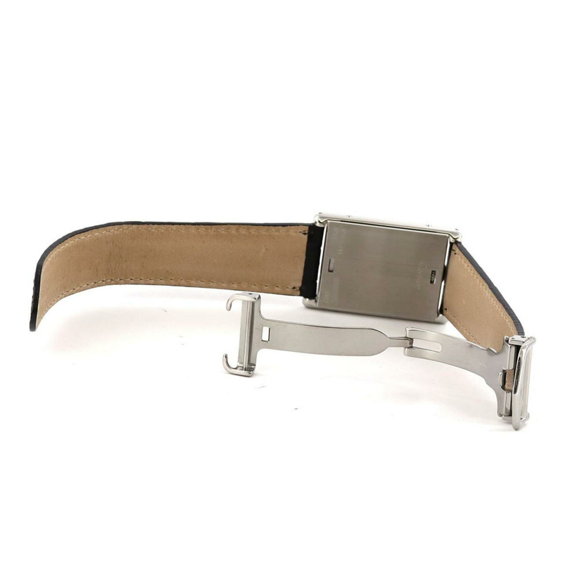 卡地亞 Tank Basculante LM W1016055 不鏽鋼石英錶-5