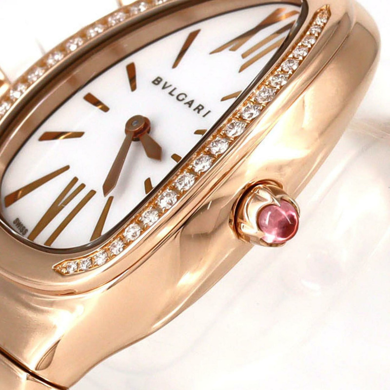 寶格麗 Serpenti Spiga 陶瓷 x PG D 錶帶 小號 SPP35G SPP35WGDWCGD1.1T PG/RG 石英錶-2