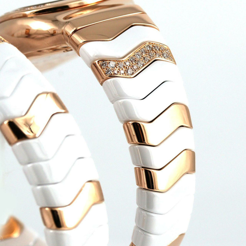 寶格麗 Serpenti Spiga 陶瓷 x PG D 錶帶 小號 SPP35G SPP35WGDWCGD1.1T PG/RG 石英錶-4