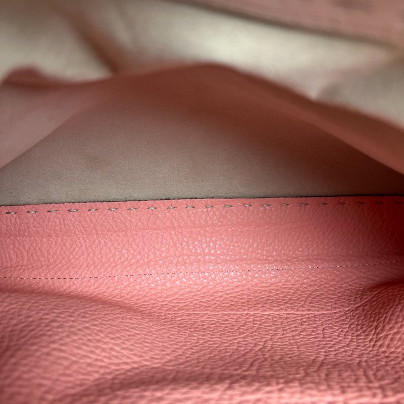 FENDI 粉紅銀扣peekaboo手提斜背包-5