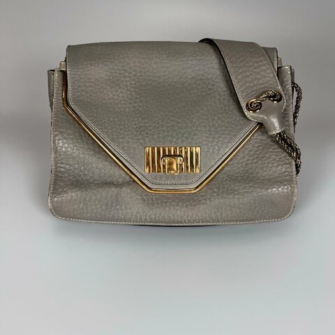 CHLOE  灰藍色金鍊包