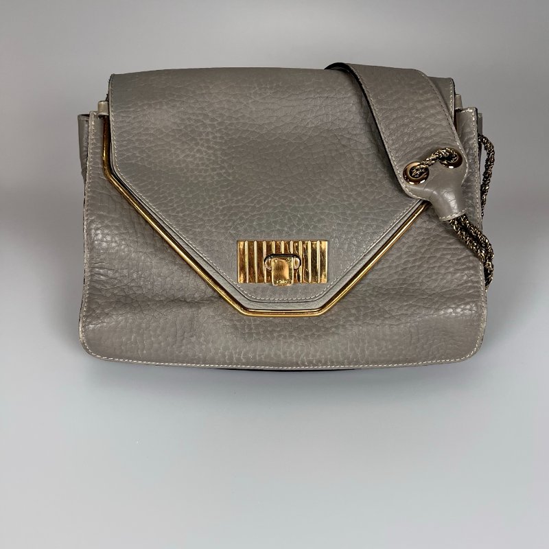 CHLOE 灰藍色金鍊包-0