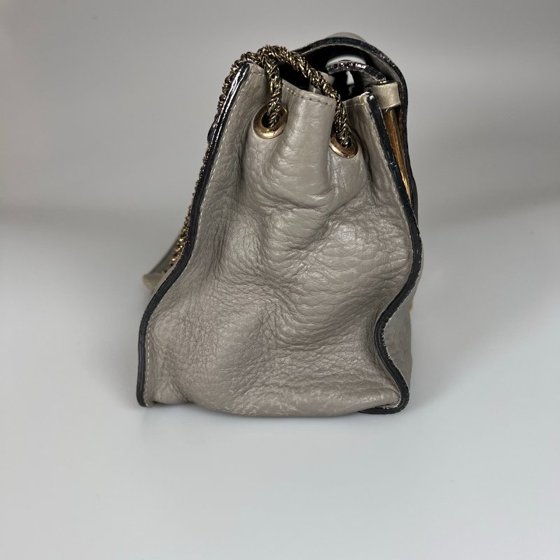 CHLOE 灰藍色金鍊包-2