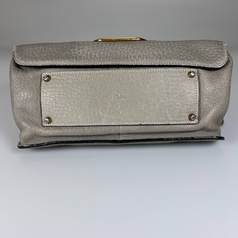 CHLOE 灰藍色金鍊包-4