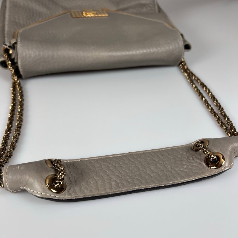 CHLOE 灰藍色金鍊包-12