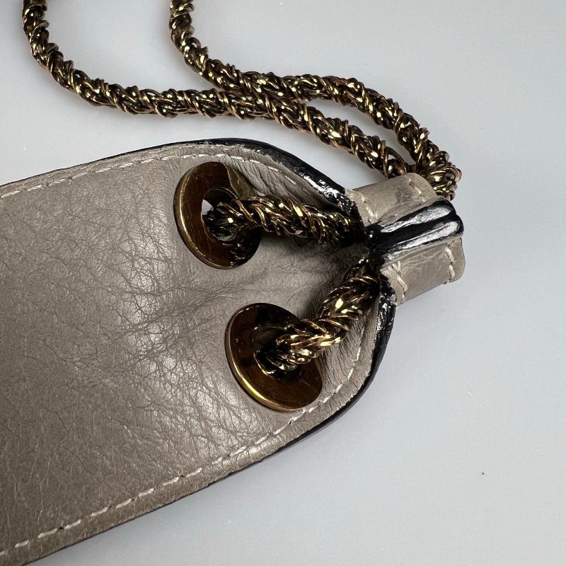 CHLOE 灰藍色金鍊包-14