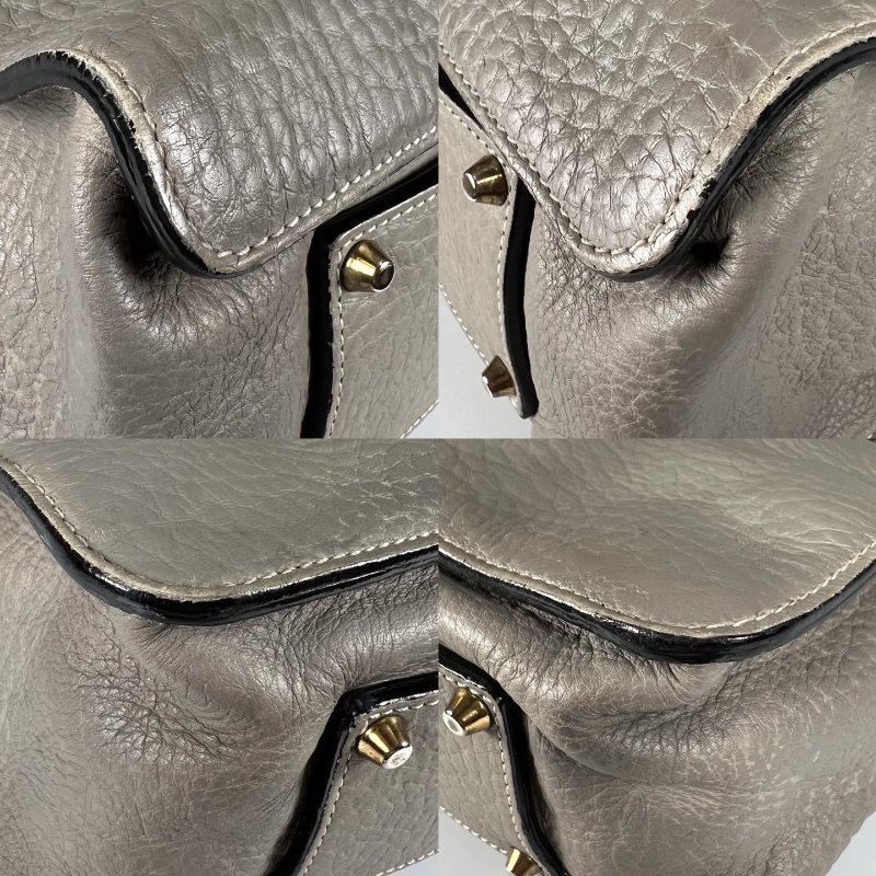 CHLOE 灰藍色金鍊包-16