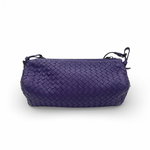BOTTAGE VENETA 寶緹嘉 編織筒形包 牛皮 紫色 槍色釦
