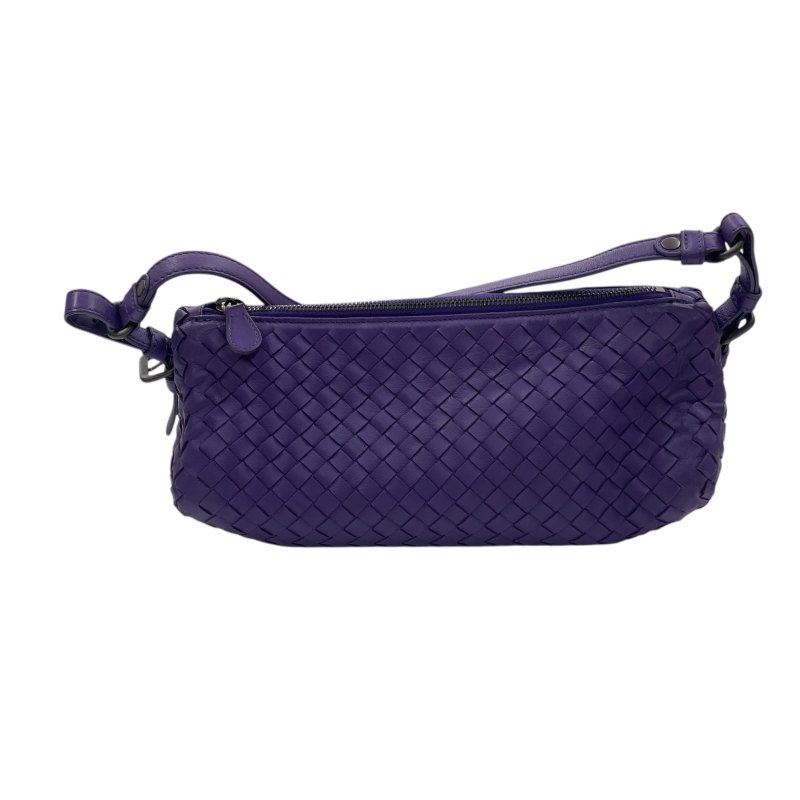 BOTTAGE VENETA 寶緹嘉 編織筒形包 牛皮 紫色 槍色釦-1