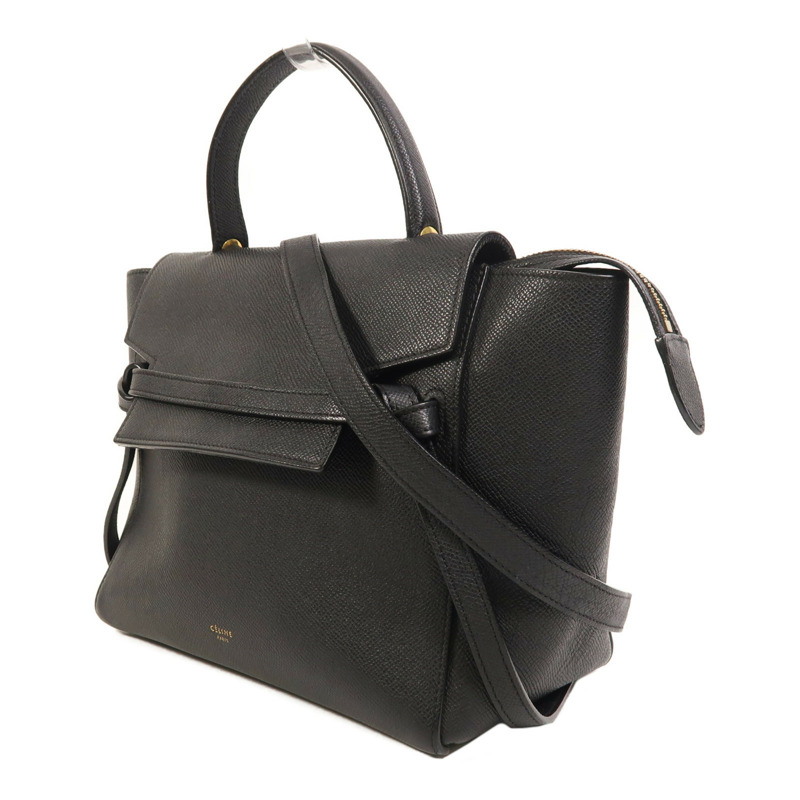 CELINE 牛皮皮革Micro Belt Bag金扣手挽肩背兩用袋-2