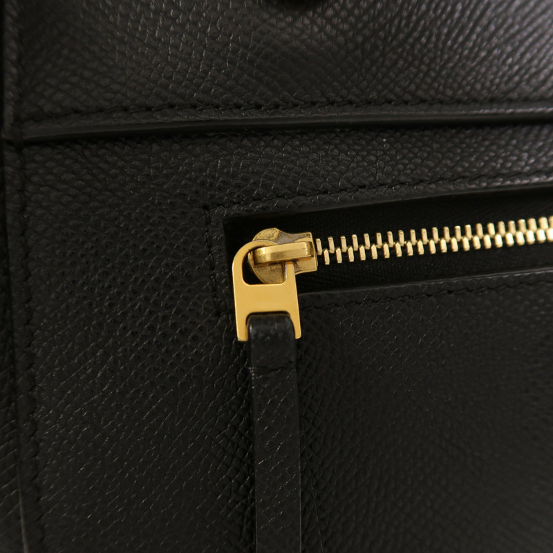 CELINE 牛皮皮革Micro Belt Bag金扣手挽肩背兩用袋-14
