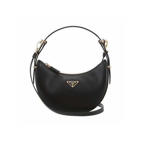 PRADA 琺瑯金屬Logo女士單肩包