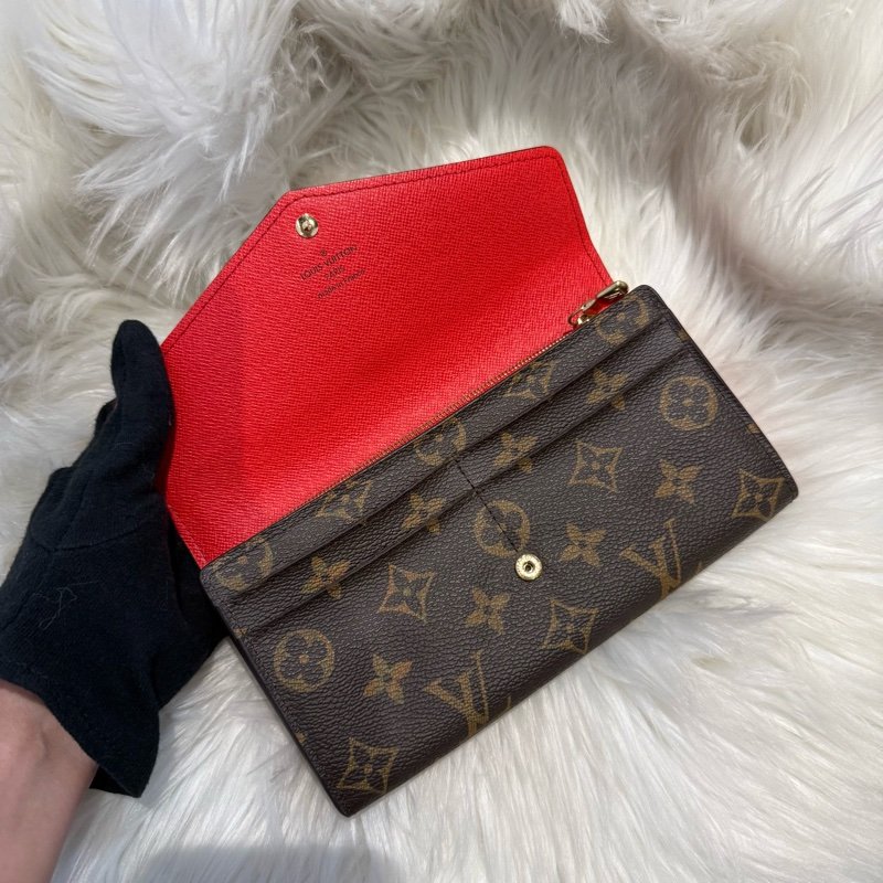 LV Sarah 錢包長夾 內裡紅色 芯片-3