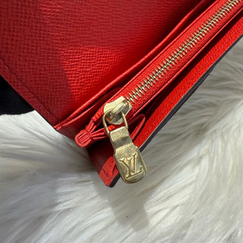 LV Sarah 錢包長夾 內裡紅色 芯片-5