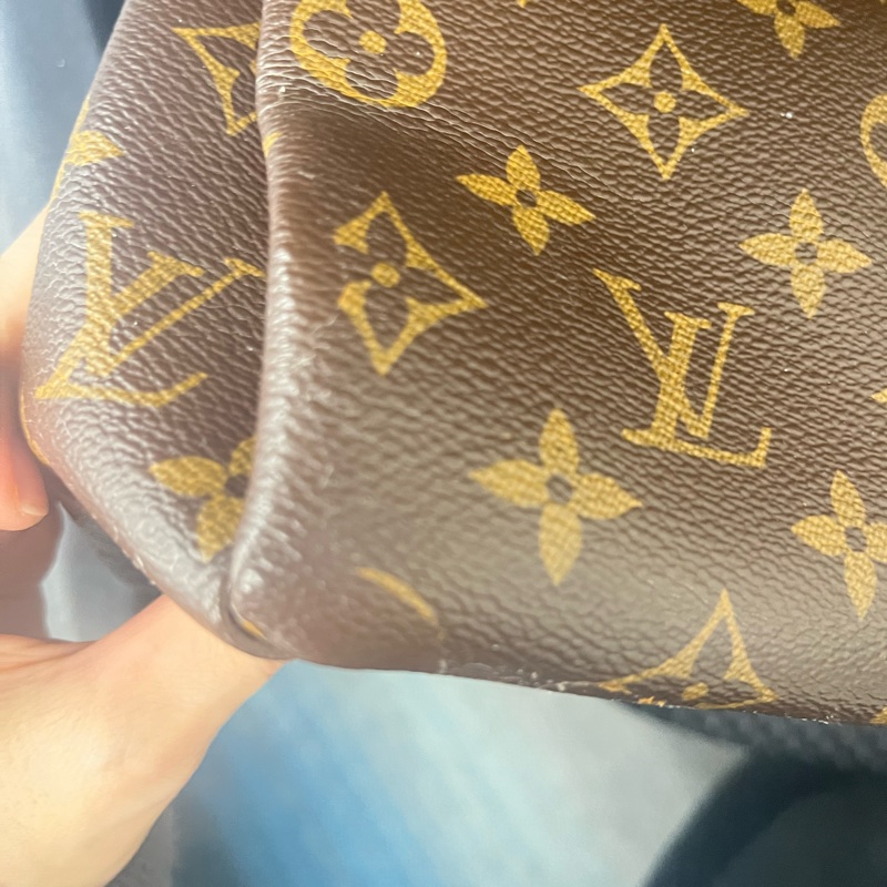 LOUIS VUITTON LV 路易威登 棕色 紅色 原花 帆布 PALLAS 兩用包 M41175-18