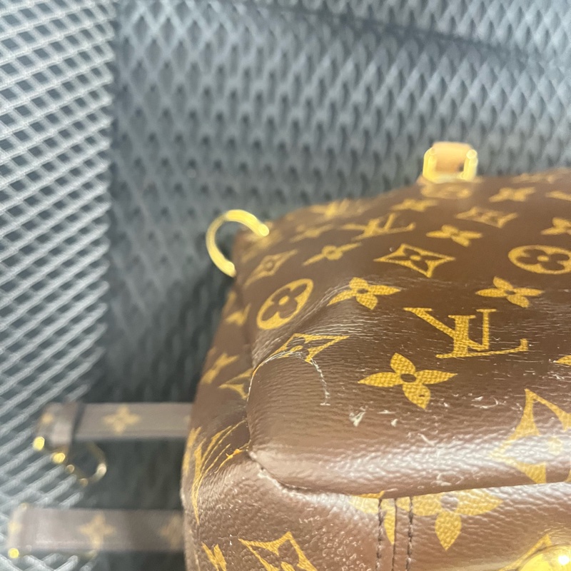 LOUIS VUITTON LV 路易威登 棕色 紅色 原花 帆布 PALLAS 兩用包 M41175-22