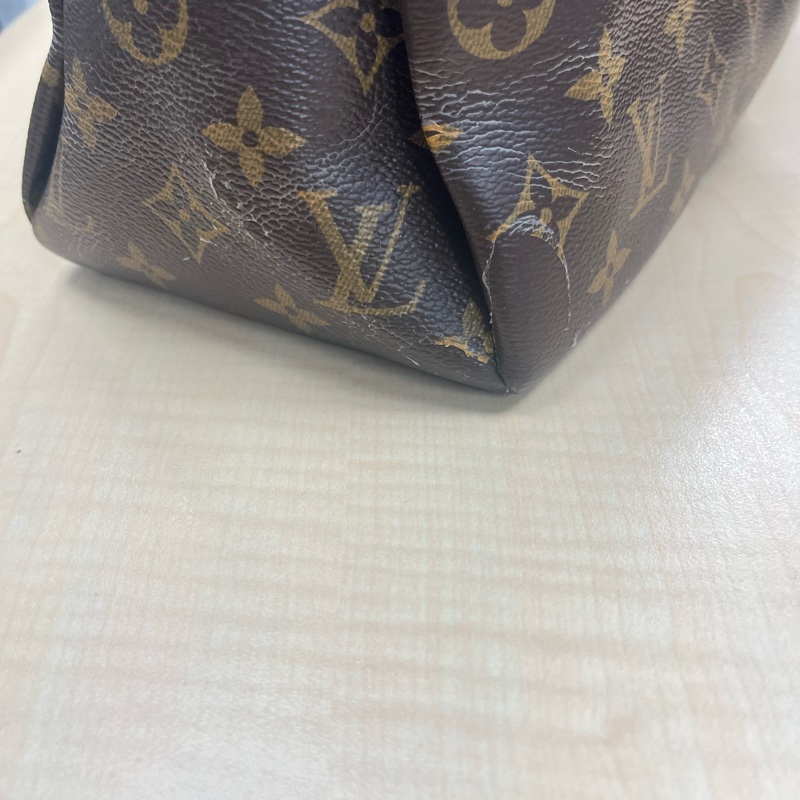 LOUIS VUITTON LV 路易威登 棕色 紅色 原花 帆布 PALLAS 兩用包 M41175-47