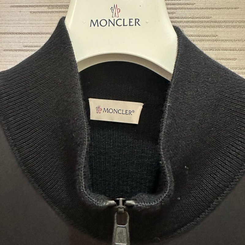 💎Han's house精品服飾💎moncler 消光 黑牌 拼接 尼龍 羽絨 外套-6