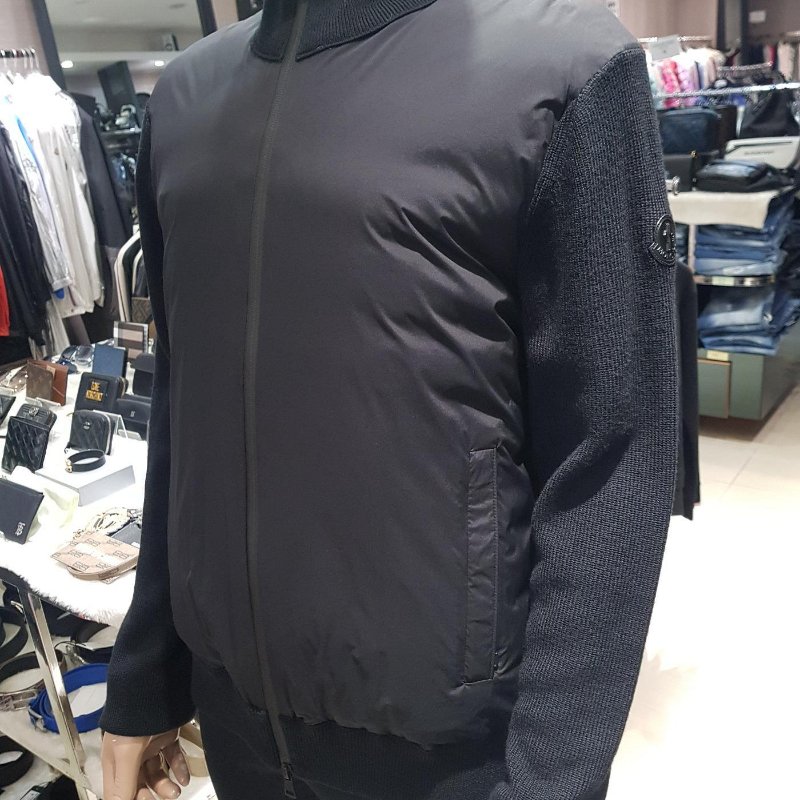 💎Han's house精品服飾💎moncler 消光 黑牌 拼接 尼龍 羽絨 外套-7