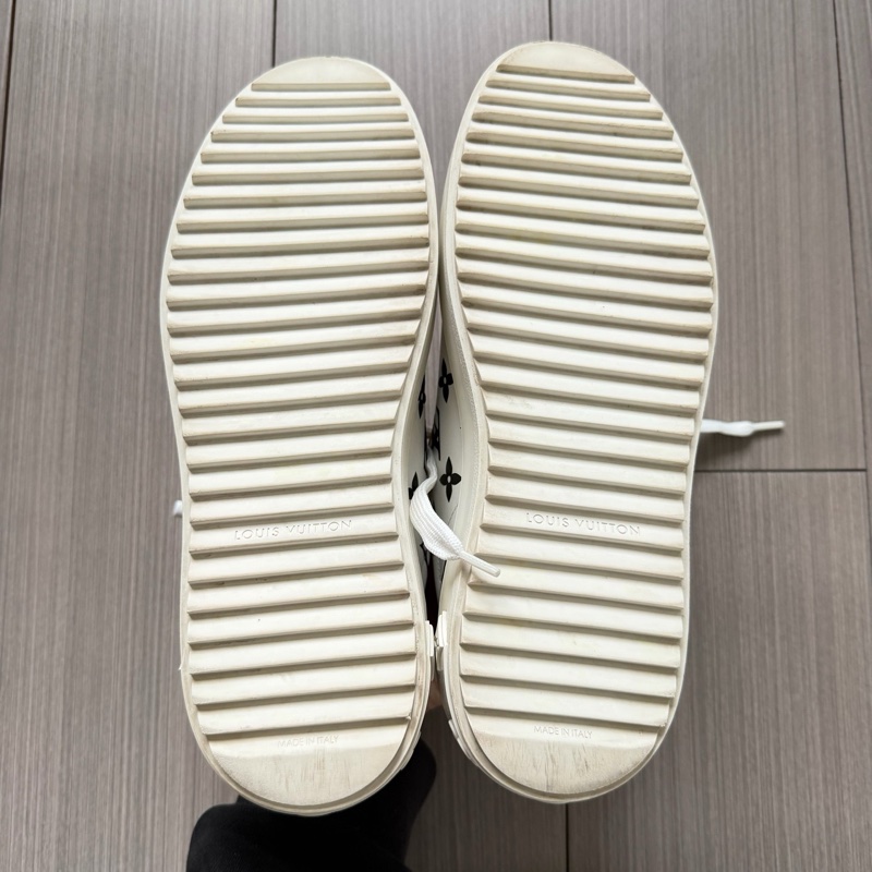 95新38.5碼/LV路易威登黑白滿印板鞋/無盒/-5