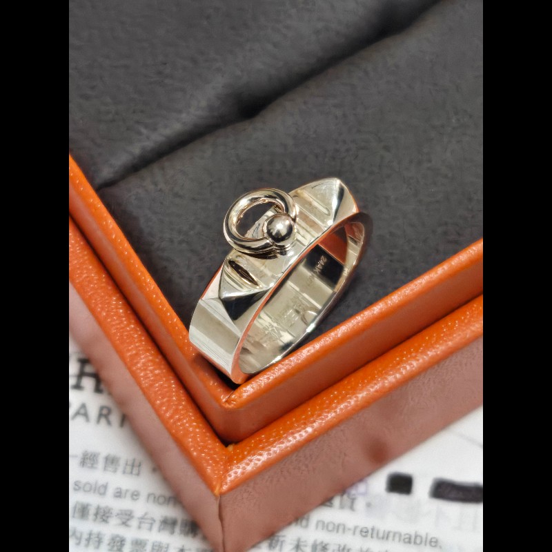 Hermes 愛馬仕 Collier de Chien 純銀Cdc 戒指 🈶購證🈶貴金屬證書-3