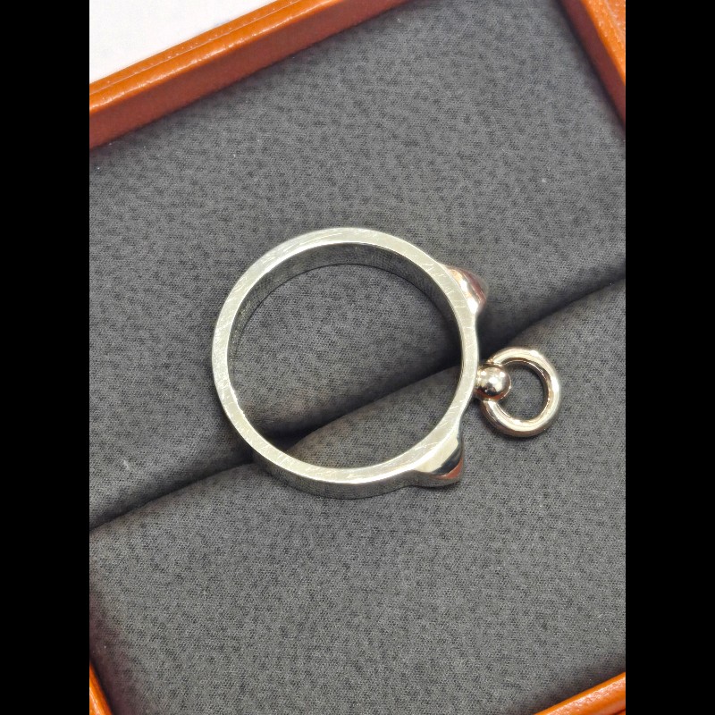 Hermes 愛馬仕 Collier de Chien 純銀Cdc 戒指 🈶購證🈶貴金屬證書-5
