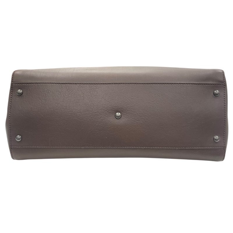 FENDI 芬迪 PEEKABOO LARGE 大號兩用包 皮革 棕色 銀釦-5