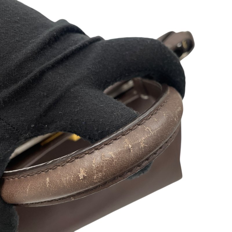 FENDI 芬迪 PEEKABOO LARGE 大號兩用包 皮革 棕色 銀釦-14