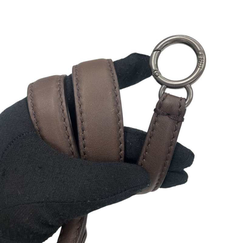 FENDI 芬迪 PEEKABOO LARGE 大號兩用包 皮革 棕色 銀釦-16