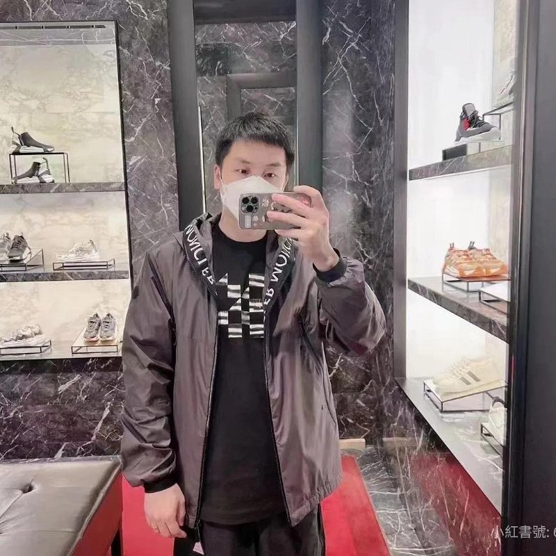 💎Han's house精品服飾💎moncler Bassias 字母 羽絨 拼接 風衣 連帽 外套-5