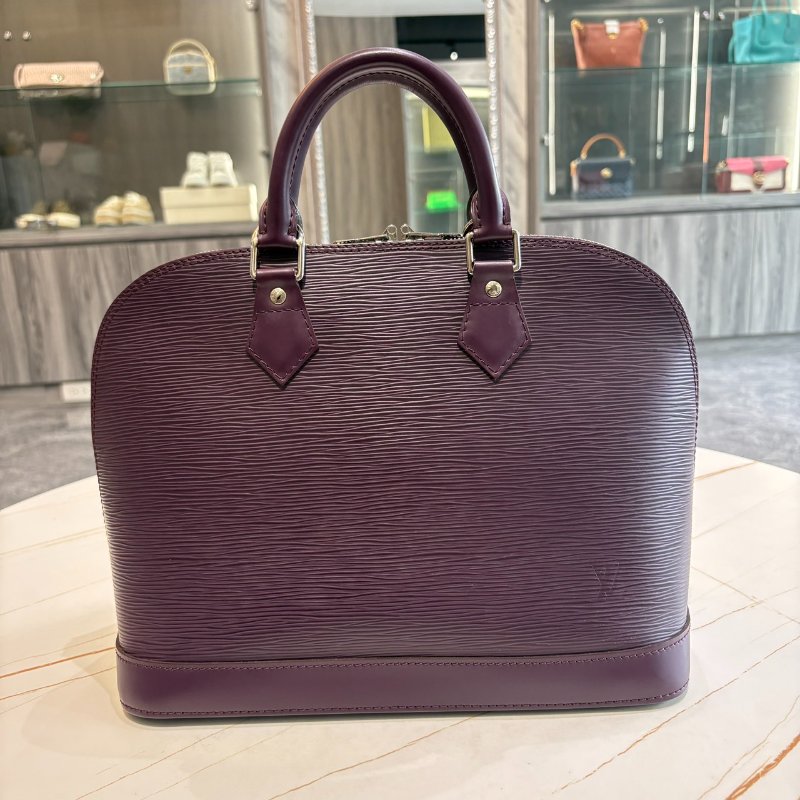 *SHIHNA名牌精品* LV M5280K Alma BB Epi水波纹紫色貝殼包-1