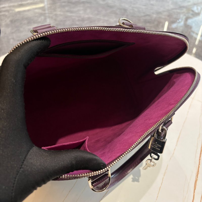 *SHIHNA名牌精品* LV M5280K Alma BB Epi水波纹紫色貝殼包-6