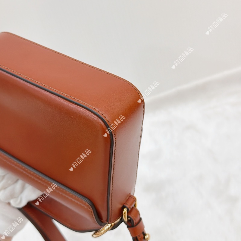 莉亞精品♡ Chloe CBag 磚紅金釦 二手美包-11