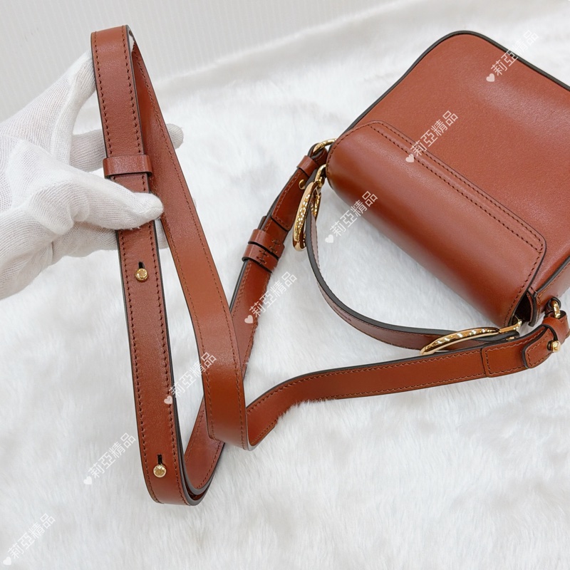 莉亞精品♡ Chloe CBag 磚紅金釦 二手美包-13