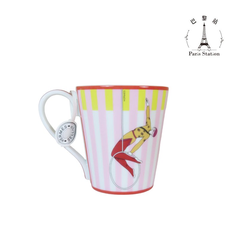 【巴黎站二手名牌專賣店】*現貨*HERMES 愛馬仕 真品*Circus 馬戲團瓷質馬克杯3號-1
