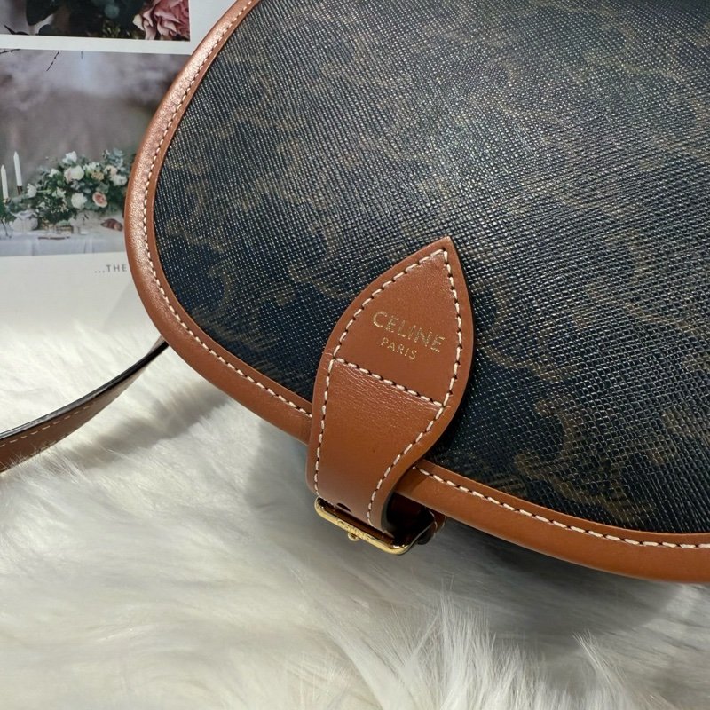 Celine 經典Triomphe 中型馬鞍包-2