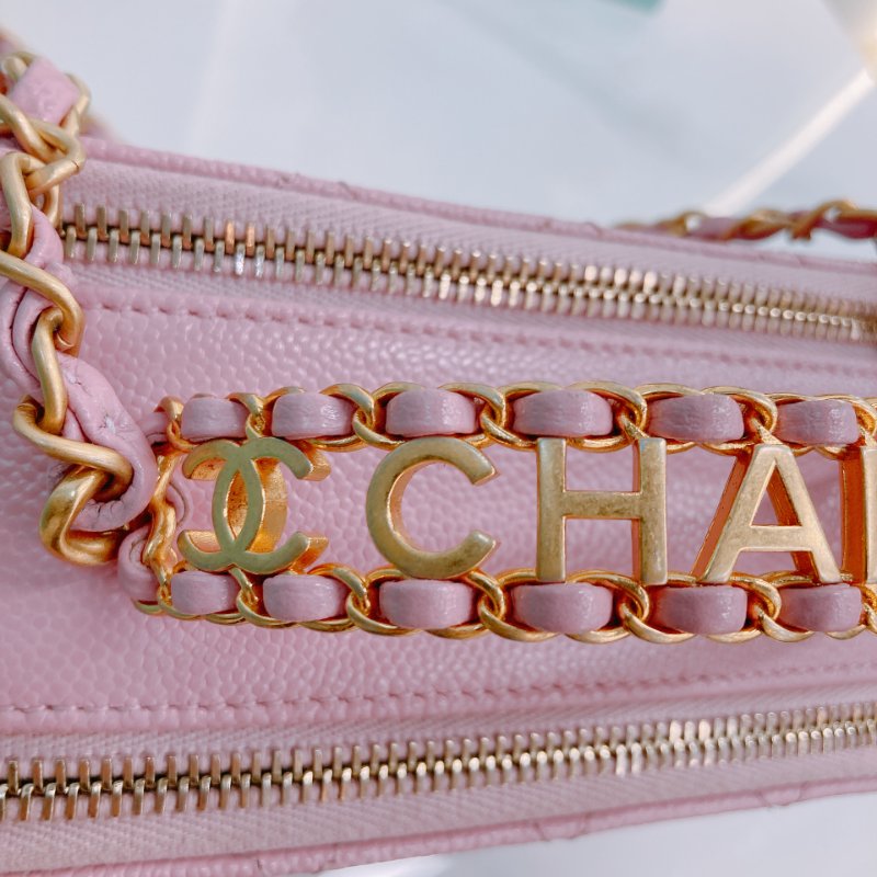 MS0431 Chanel 香奈兒 化妝盒 雙拉鏈 魚子醬皮 荔枝牛皮 粉紅色 金扣 Pick Me Up Vanity Case With Handle Small Caviar Pink x GHW-10