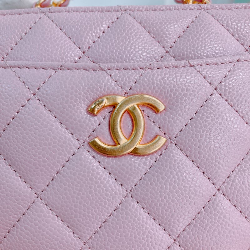 MS0431 Chanel 香奈兒 化妝盒 雙拉鏈 魚子醬皮 荔枝牛皮 粉紅色 金扣 Pick Me Up Vanity Case With Handle Small Caviar Pink x GHW-13