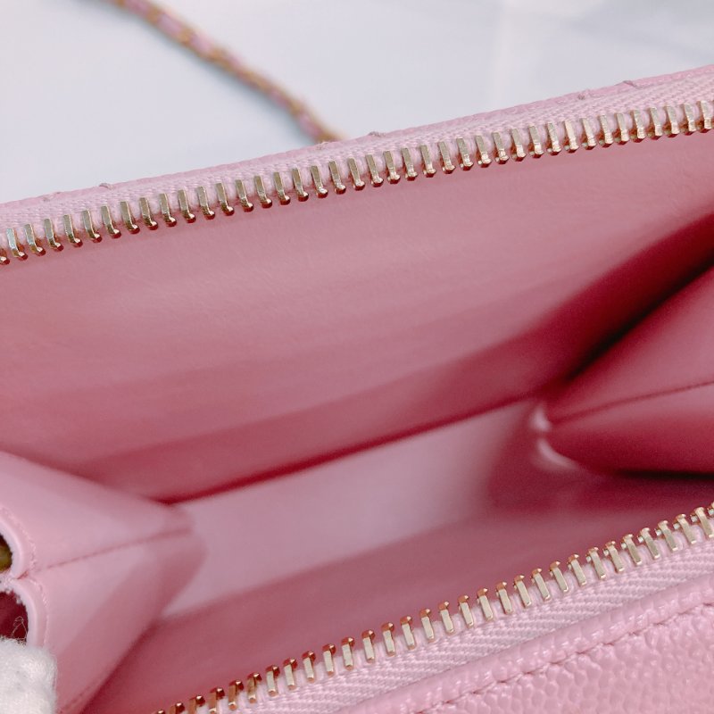 MS0431 Chanel 香奈兒 化妝盒 雙拉鏈 魚子醬皮 荔枝牛皮 粉紅色 金扣 Pick Me Up Vanity Case With Handle Small Caviar Pink x GHW-15