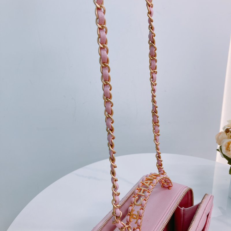 MS0431 Chanel 香奈兒 化妝盒 雙拉鏈 魚子醬皮 荔枝牛皮 粉紅色 金扣 Pick Me Up Vanity Case With Handle Small Caviar Pink x GHW-18