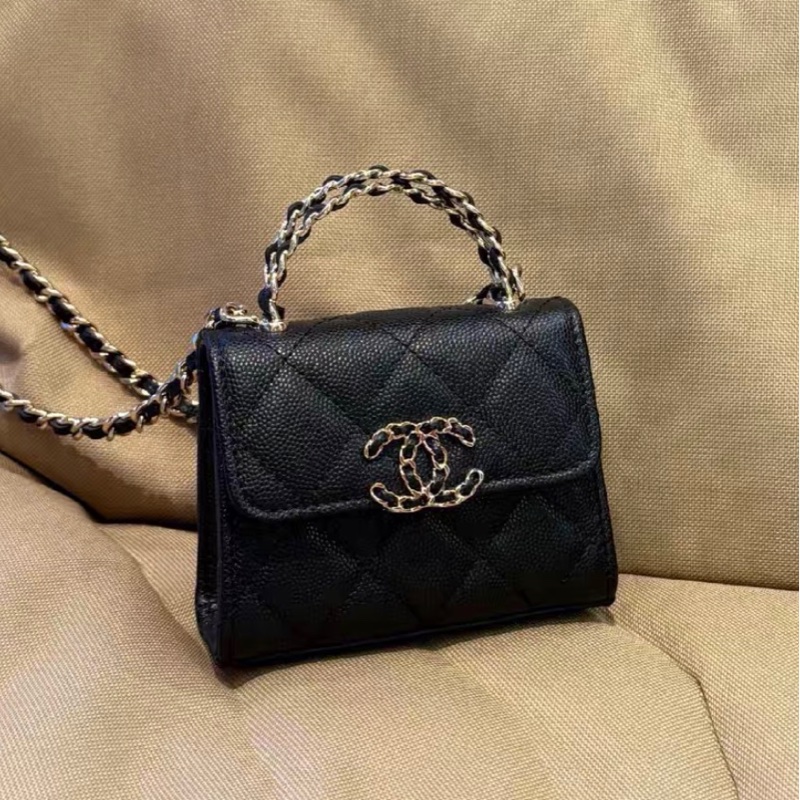 ✨全網最平 Chanel 23p kelly mini 黑金 荔枝牛皮 芯片款 96新-0