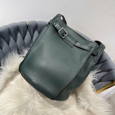 CELINE Big Bag Nano Bucket 墨綠色水桶包斜背手提包