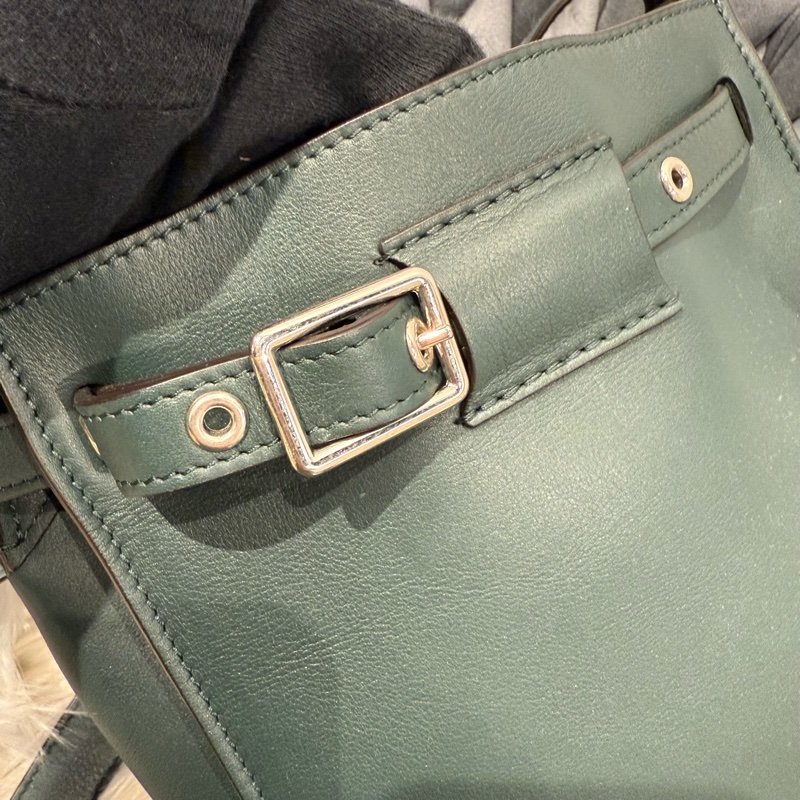 CELINE Big Bag Nano Bucket 墨綠色水桶包斜背手提包-2