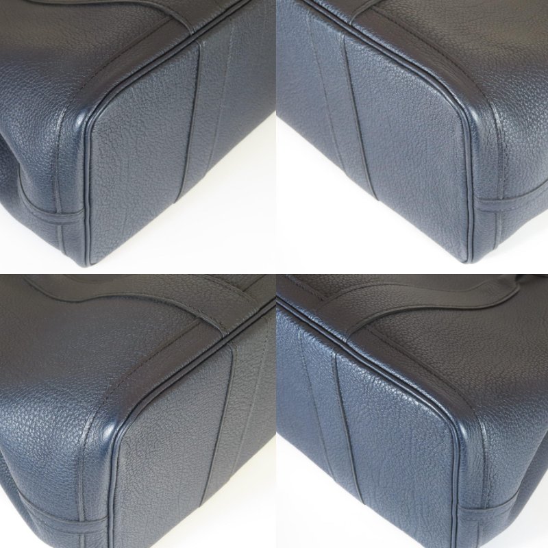 【巴黎站二手名牌專賣店】＊現貨＊HERMES 愛馬仕 真品＊X刻靛藍色牛皮銀釦GP36 手提包-4